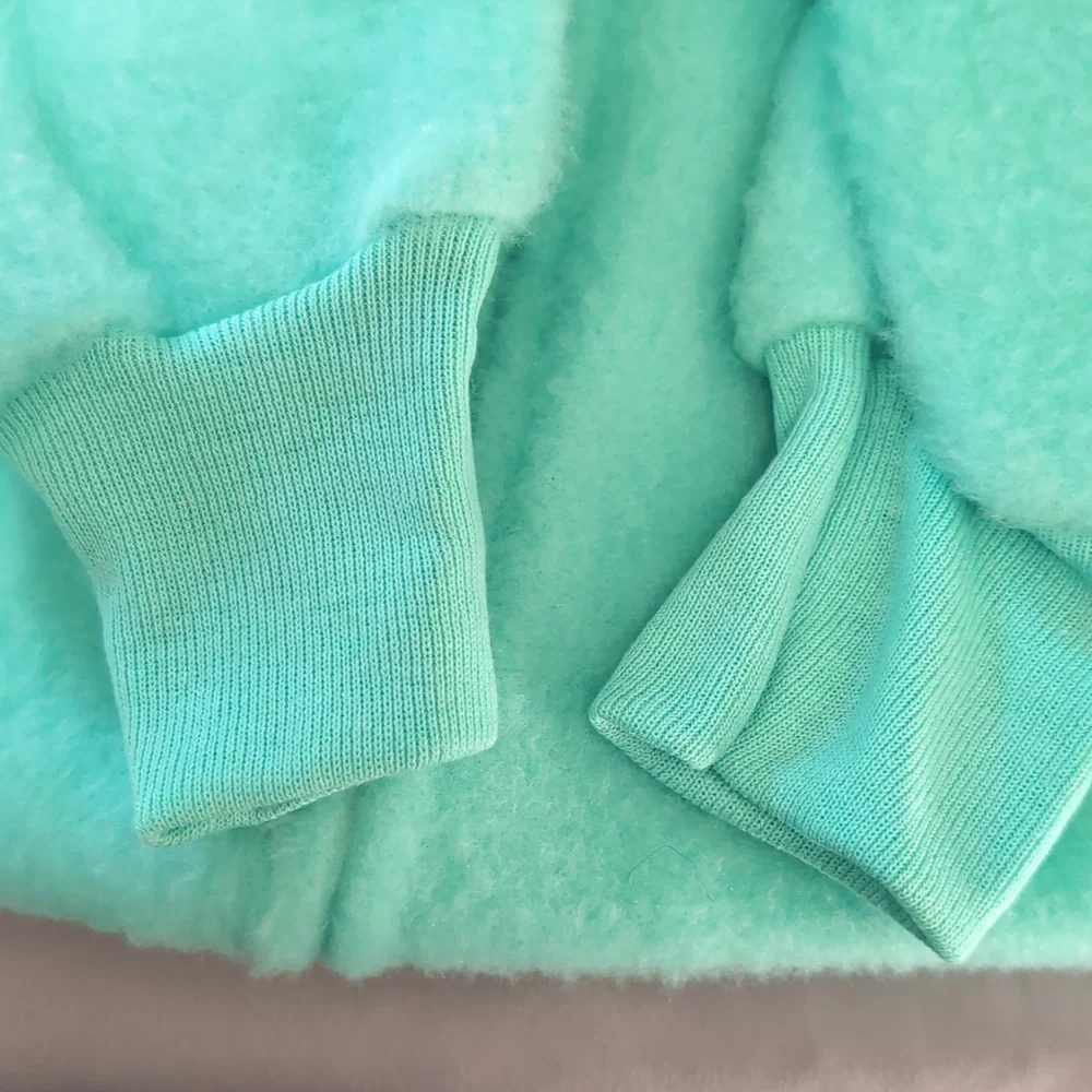 Vintage Children's Size 4T Paddington Bear Teal Footed Zip Up Pajamas
